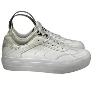 Blowfish Malibu Smash Sneaker Platform Outsole White Faux Leather White Size 7
